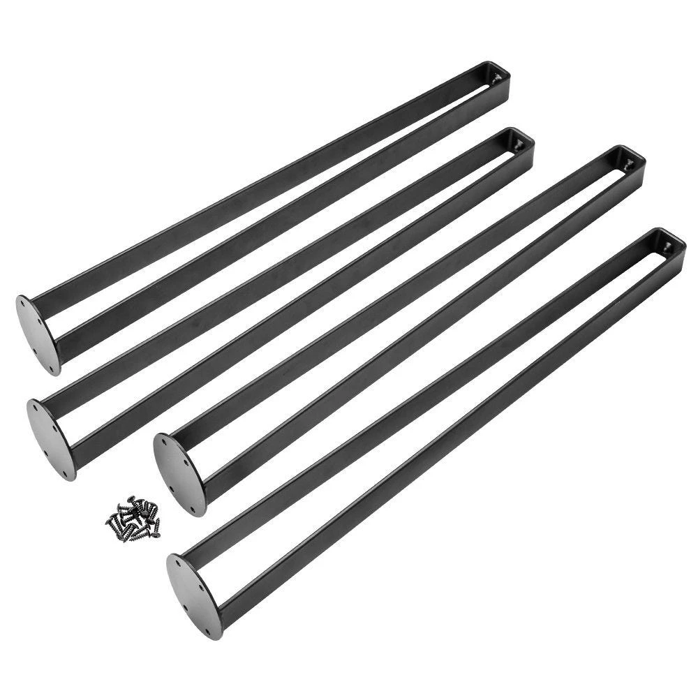 I-Semble Bent Flat Steel Legs With Adjustable Feet, Set Of 4 4 I-Semble Bent Flat Steel Legs With Adjustable Feet, Set Of 4 - Image 2