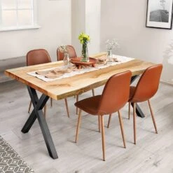 I-Semble Crossed Bar Steel Legs With Adjustable Feet, Set Of 2 -Carpentry Shop 83675 02 1000 1