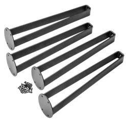 I-Semble Bent Flat Steel Legs With Adjustable Feet, Set Of 4 25 I-Semble Bent Flat Steel Legs With Adjustable Feet, Set Of 4 -Carpentry Shop 85560 01 1000 1