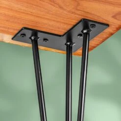 I-Semble 3-Rod Hairpin Table Legs W/Adjustable Feet, 4-Pack, Black -Carpentry Shop 85996 05 1000