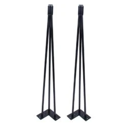 I-Semble 3-Rod Hairpin Table Legs W/Adjustable Feet, 4-Pack, Black -Carpentry Shop 87620 05 1000 1