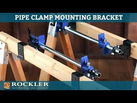 Rockler Pipe Clamp Mounting Brackets, Pair 3 Rockler Pipe Clamp Mounting Brackets, Pair