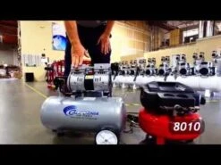 California Air Tools Ultra Quiet Air Compressor 8010, 1HP, 8-Gallon Steel Tank -Carpentry Shop hqdefault 158 14