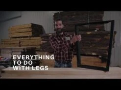 Welded Steel Bench/Chair Leg Set With Backrest, Unfinished -Carpentry Shop hqdefault 48 8